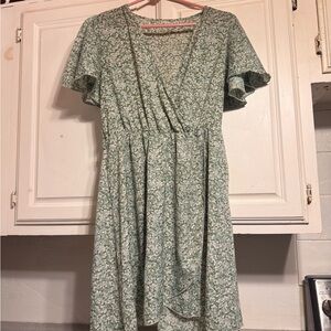 Floral Green spring Dress